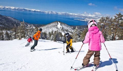 family skiing north lake tahoe